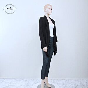 NWT Korye Waterfall Open Cardigan Black Women‎ M